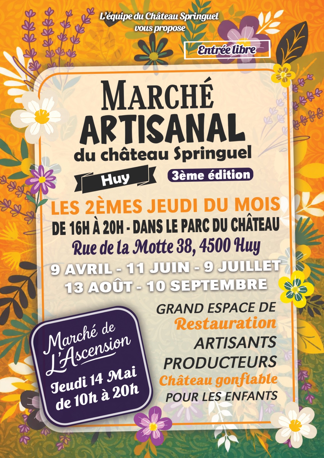 Marché Artisanal du Château Springuel - Edition de Juin dans Liège - Marché / Brocante - Wekty