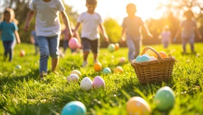 Chasse aux oeufs de la MJ à Seneffe - Pâques - Wekty