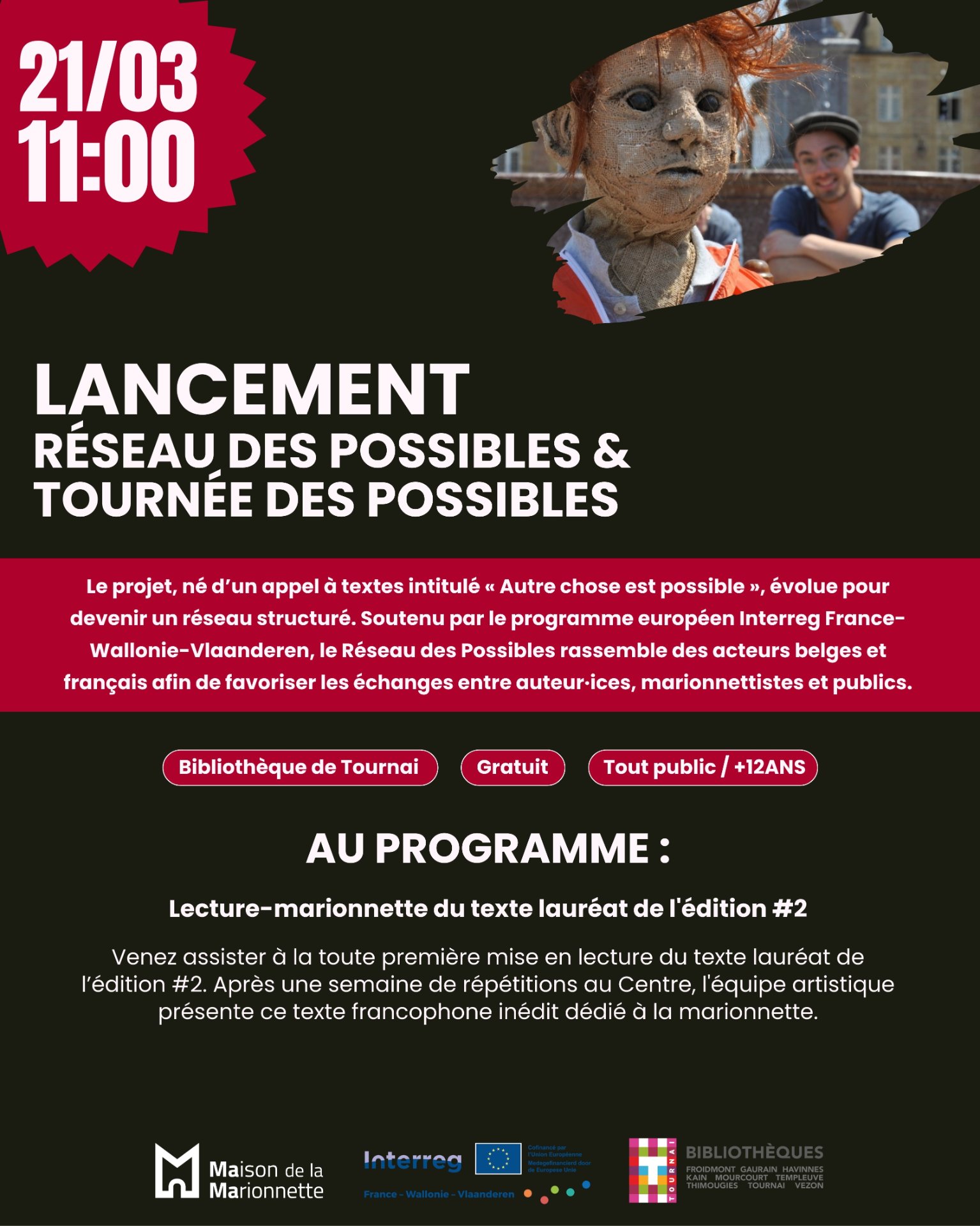 Lecture-marionnette & Lancement du Réseau des Possibles à Ramegnies-Chin - Culture - Wekty