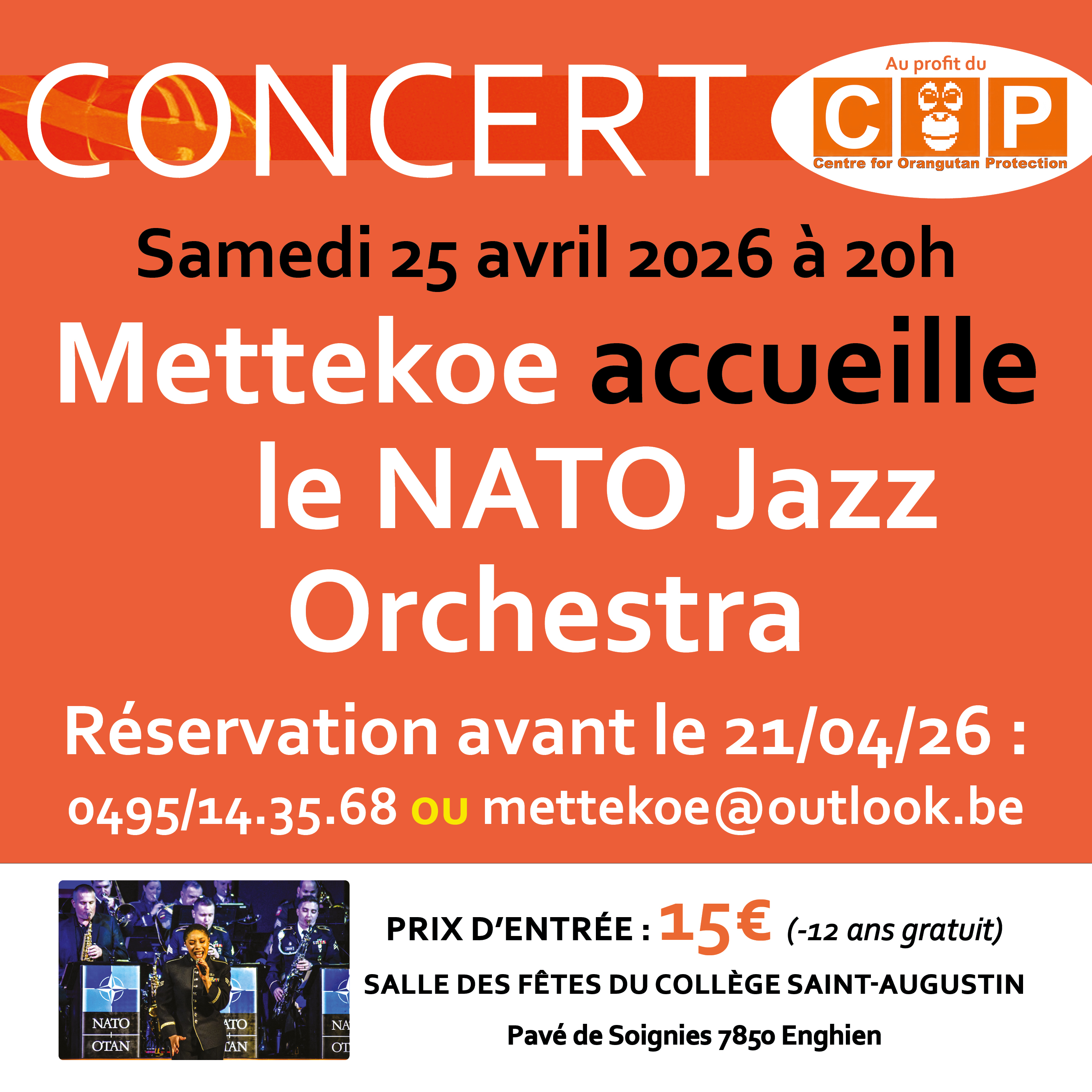 Mettekoe accueille le NATO Jazz Orchestra à Enghien - Concert / Spectacle - Wekty